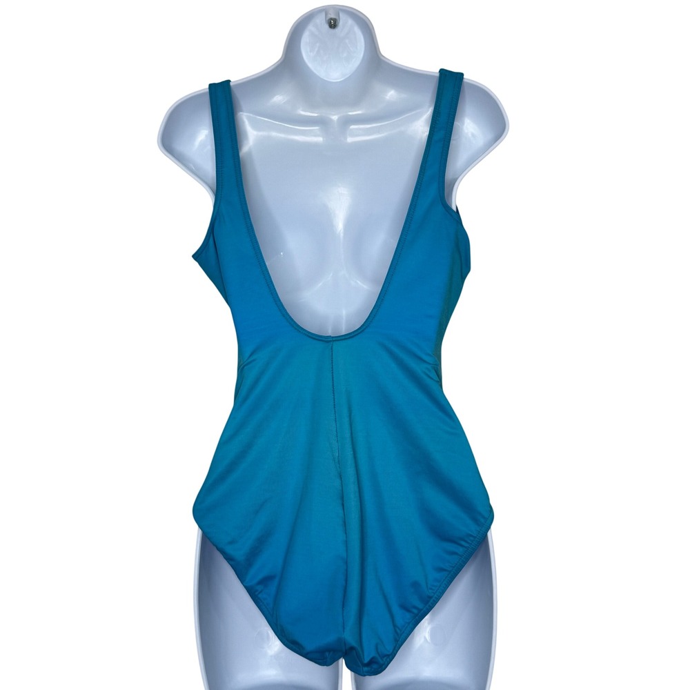Miraclesuit Sanibel One Piece Swimsuit Women 12 Turquoise Blue Ruched 68866 - Picture 4 of 8